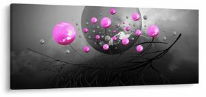 Obraz ružových gulí (120x50 cm)