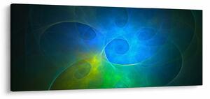 Obraz modrej abstrakcie (120x50 cm)
