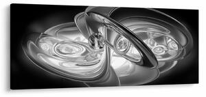 Obraz modernej sivej abstrakcie (120x50 cm)