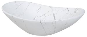 Keramické umývadlo LENA, biely mramor, 61 cm