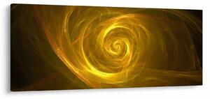 Obraz abstraktnej žltej špirály (120x50 cm)