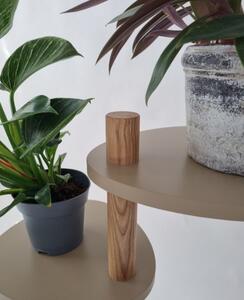 MAGLA 3-úrovňový stojan na rastliny z jaseňového dreva W55 x H91cm hnedý