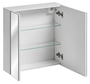 Kúpeľňová zrkadlová skrinka LEONARDO WHITE 60 cm
