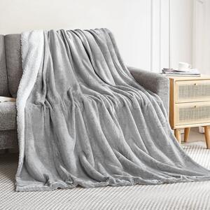 Fleecová deka 150x200 cm svetlosivá