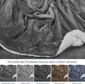 Fleecová deka 150x200 cm tmavosivá