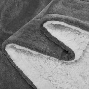 Fleecová deka 150x200 cm tmavosivá