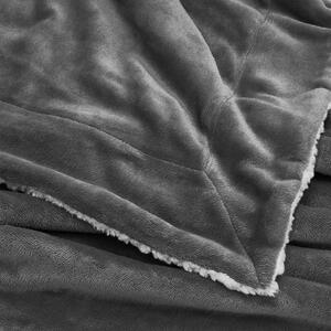 Fleecová deka 220x240 cm tmavosivá