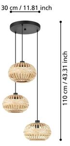 Eglo 43864 - Luster na lanku AMSFIELD 3xE27/40W/230V pr. 48 cm