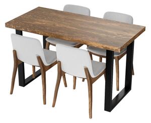 Jedálenský stôl VINI, 100x60x75, beton rezaty