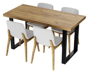 Jedálenský stôl VINI, 100x60x75, dub craft zlatý
