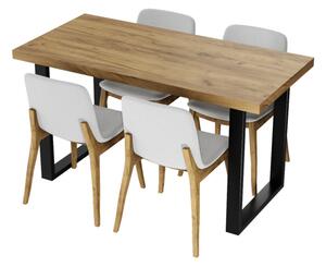 Jedálenský stôl VINI, 120x60x75, dub craft zlatý