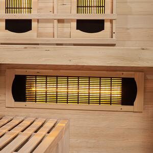 Infračervená sauna Kiruna150 s duálnou technológiou a drevom Hemlock
