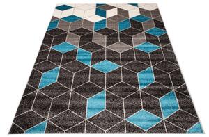 Moderný koberec s geometrickým vzorom Modrá Šírka: 60 cm | Dĺžka: 110 cm