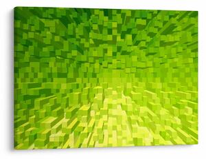 Obraz žltozelených kostičiek (70x50 cm)
