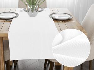 Biante Zamatový behúň na stôl Velvet Brick SVB-201 Snehovo biely 45x180 cm