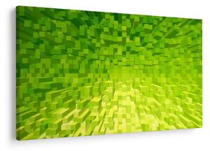 Obraz žltozelených kostičiek (90x60 cm)