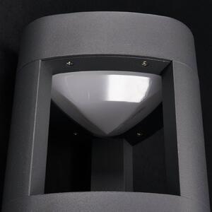 Vonkajšie nástenné svietidlo Pirron LED, trojuholníkový tvar, hliník