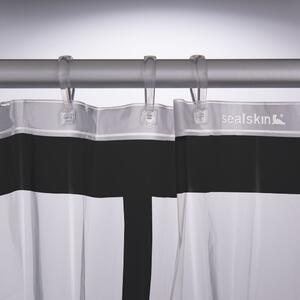 Sealskin Brix sprchový záves 200x180 cm transparentná-čierna 210961319
