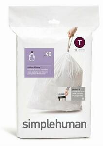 Simplehuman Vrecká do odpadkového koša T 3 l, 40 ks