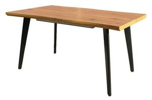 Jedálenský stôl FRISNU dub/čierna, šírka 120 cm