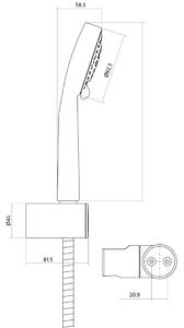 Cersanit Lano sprchová súprava nástenná chrómová S951-022