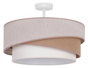 Duolla - Prisadený luster KOBO 1xE27/15W/230V pr. 45 cm béžová/hnedá/biela