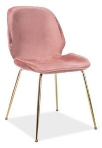 Jedálenská čalúnená ružová stolička N-955