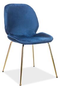 Jedálenská čalúnená modrá stolička N-955