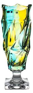 KRIŠTÁĽOVÁ VÁZA BOHEMIA FLAMENCO LEMON 380MM