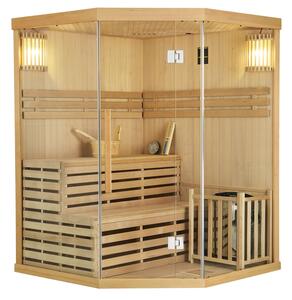 Tradičná saunová kabína / fínska sauna Espoo150 Premium - 150 x 150 cm 6 kW