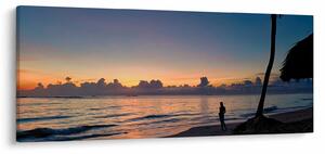 Obraz ženy na pláži (120x50 cm)