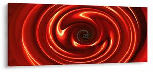 Abstraktný obraz - červená špirála (120x50 cm)