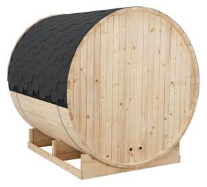 Vonkajšia sudová sauna Spitzbergen L dĺžka 180 cm priemer 180 cm (6 kW)