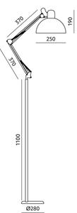Brilagi - Flexibilná stojacia lampa TASKER 1xE27/60W/230V 157 cm čierna