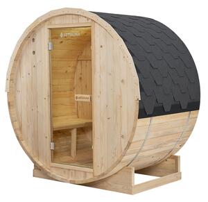 Vonkajšia sudová sauna Spitzbergen M dĺžka 120 cm priemer 180 cm (3,6 kW)