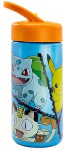 Športová fľaša na pitie Pokémon so slamkou