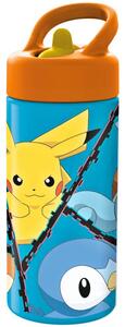 Športová fľaša na pitie Pokémon so slamkou