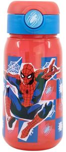 Plastová fľaša na pitie so slamkou a viečkom Spiderman - 510 ml