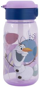 Plastová fľaša na pitie so slamkou a viečkom Ľadové kráľovstvo - Frozen - 510 ml