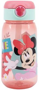 Plastová fľaša na pitie so slamkou a viečkom Minnie Mouse - 510 ml
