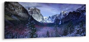 Obraz zimnej horskej krajiny (120x50 cm)