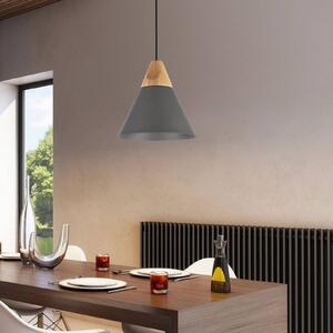 Závesná lampa Bicones v čiernej, Ø 22 cm