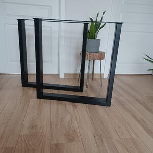 Kovová noha na stôl tvaru U 60 Farba: Bez povrchovej úpravy, Veľkosť jakla: 60x40x2