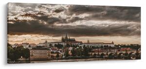 Obraz - zamračená Praha (120x50 cm)