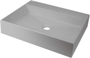 Deante Correo, granitové umývadlo na dosku 500x400x125 mm, šedá metalíza, DEA-CQR_SU5S