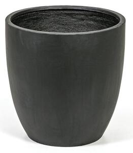Kvetináč okrúhly L, 50 x 50 x 50 cm, cement, čierna