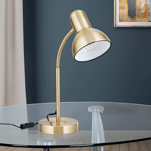 Lampa na písací stôl Nemo, flexibilná, mosadz