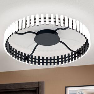 Stropné svietidlo Mansion LED, čierno-biele Ø 63 cm