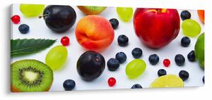 Obraz ovocia s kvapkami vody (120x50 cm)