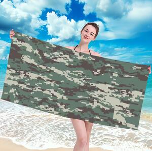 Plážová osuška s army vzorom Šírka: 100 cm | Dĺžka: 180 cm